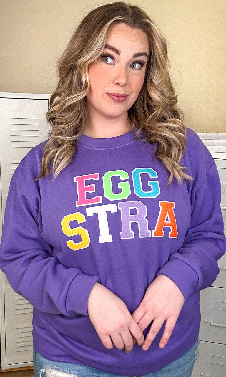 Soft Chenille Eggstra Adult Sweatshirt - Free Spirited