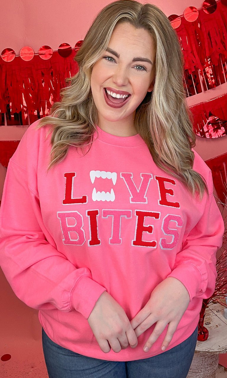 Soft Chenille Love Bites Sweatshirt - Free Spirited