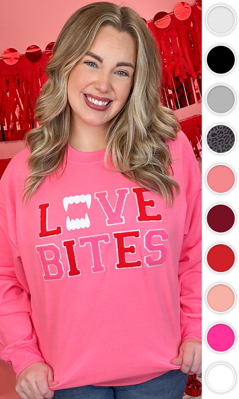 Soft Chenille Love Bites Sweatshirt - Free Spirited
