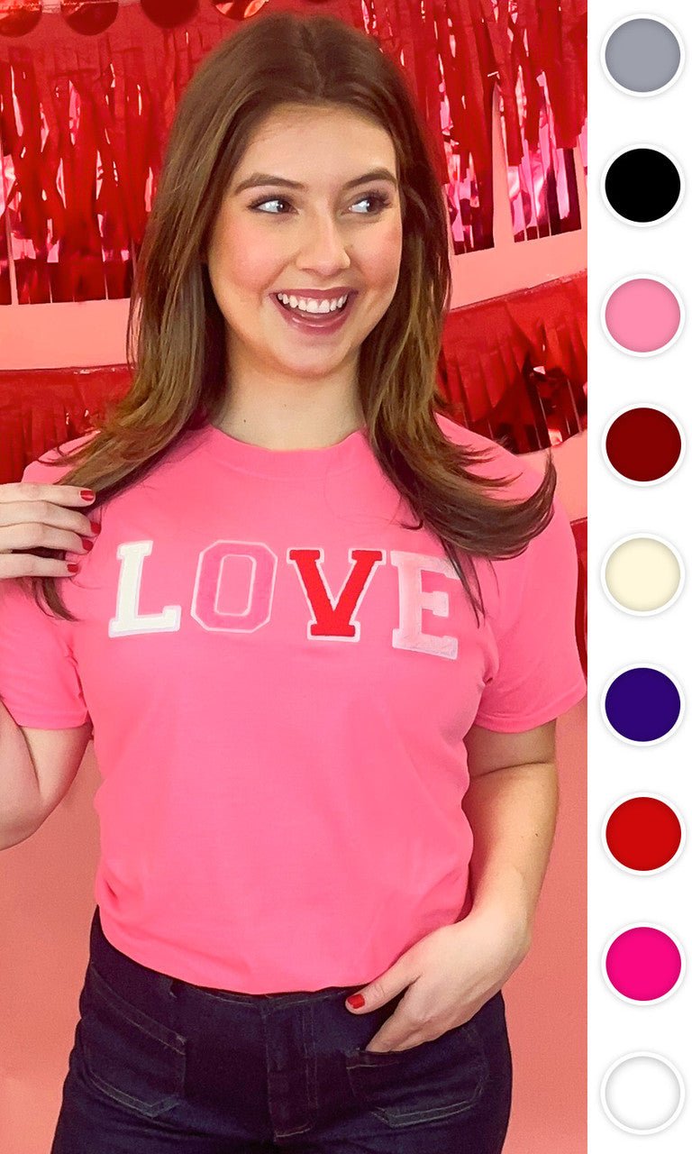 Soft Chenille Love T-Shirt - Free Spirited