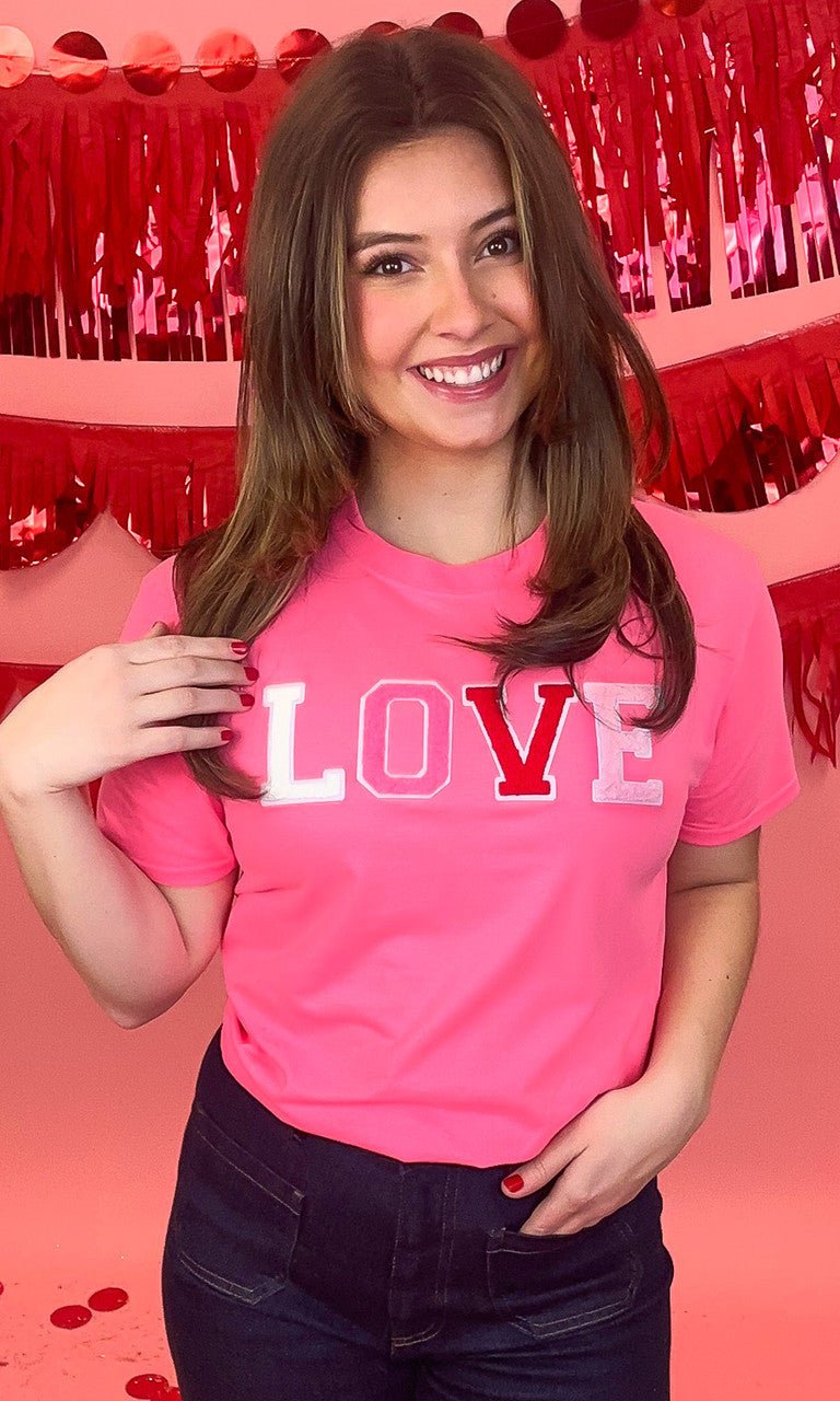 Soft Chenille Love T-Shirt - Free Spirited