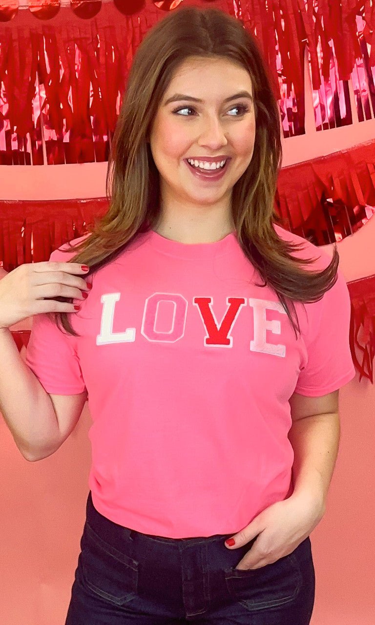 Soft Chenille Love T-Shirt - Free Spirited