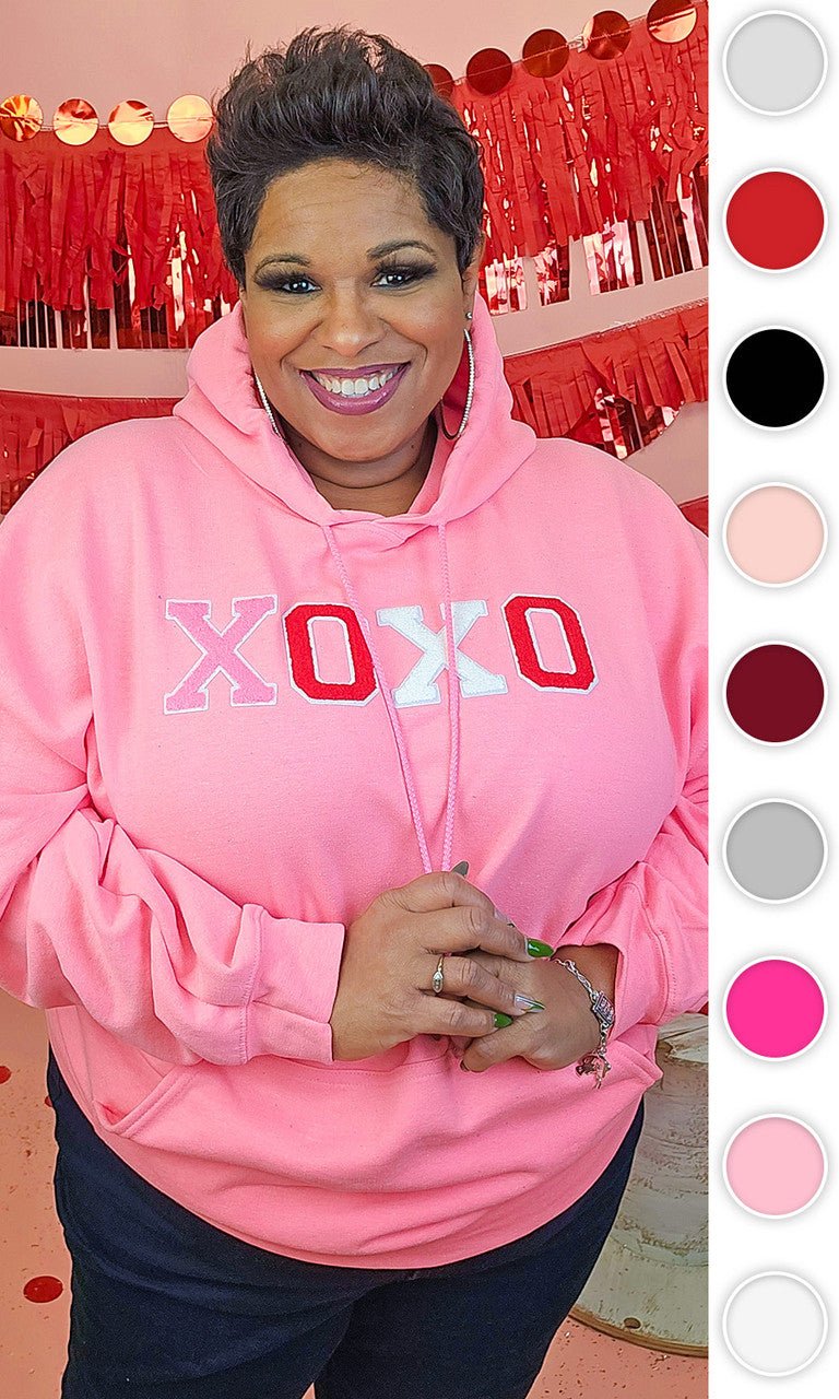 Soft Chenille XOXO Adult Hoodie - Free Spirited