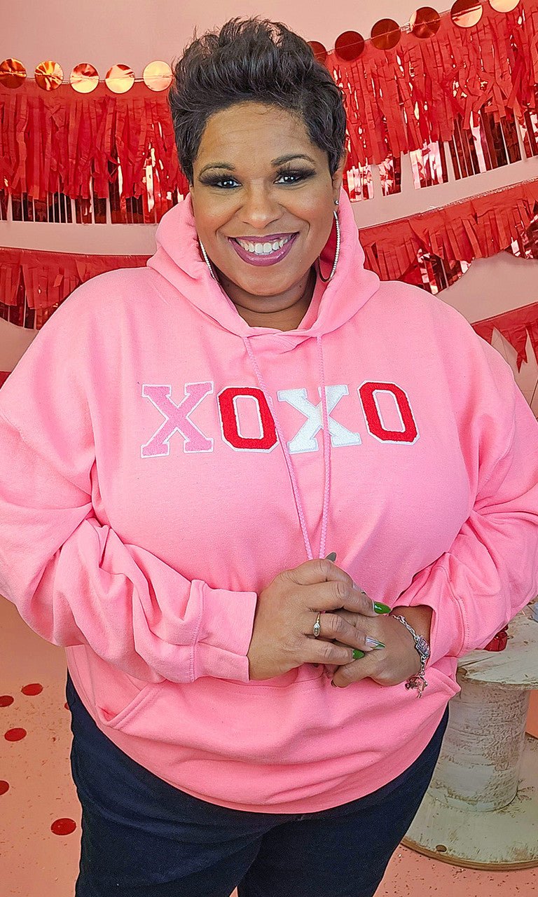 Soft Chenille XOXO Adult Hoodie - Free Spirited