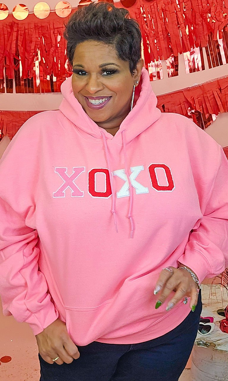 Soft Chenille XOXO Adult Hoodie - Free Spirited