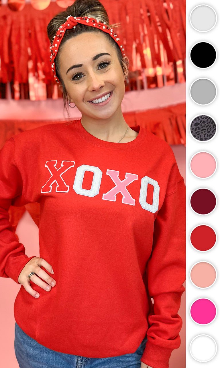Soft Chenille XOXO Sweatshirt - Free Spirited