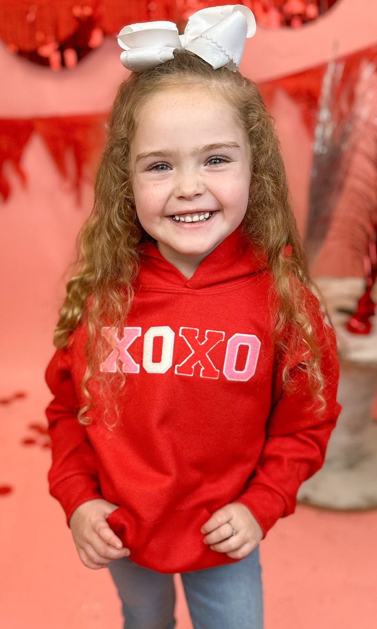 Soft Chenille XOXO Youth Hoodie - Free Spirited