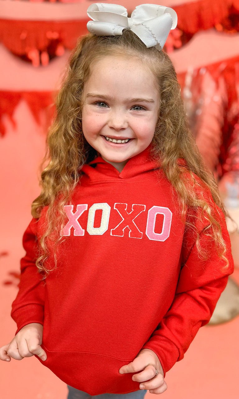 Soft Chenille XOXO Youth Hoodie - Free Spirited
