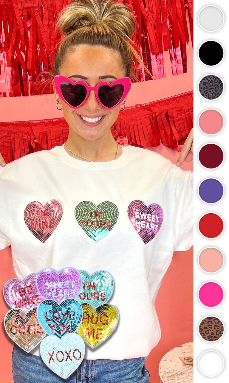 Sparkle Conversation Heart Sweatshirt - Free Spirited