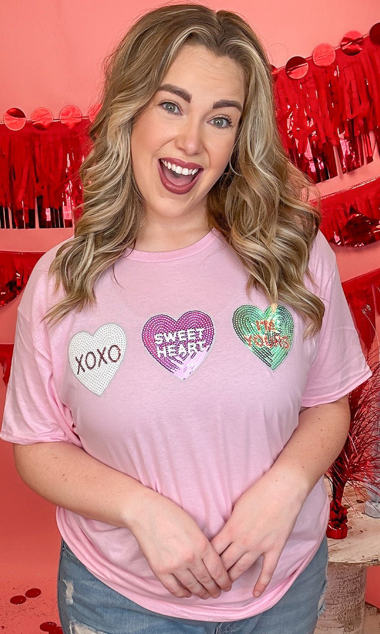 Sparkle Conversation Heart T-Shirt - Free Spirited