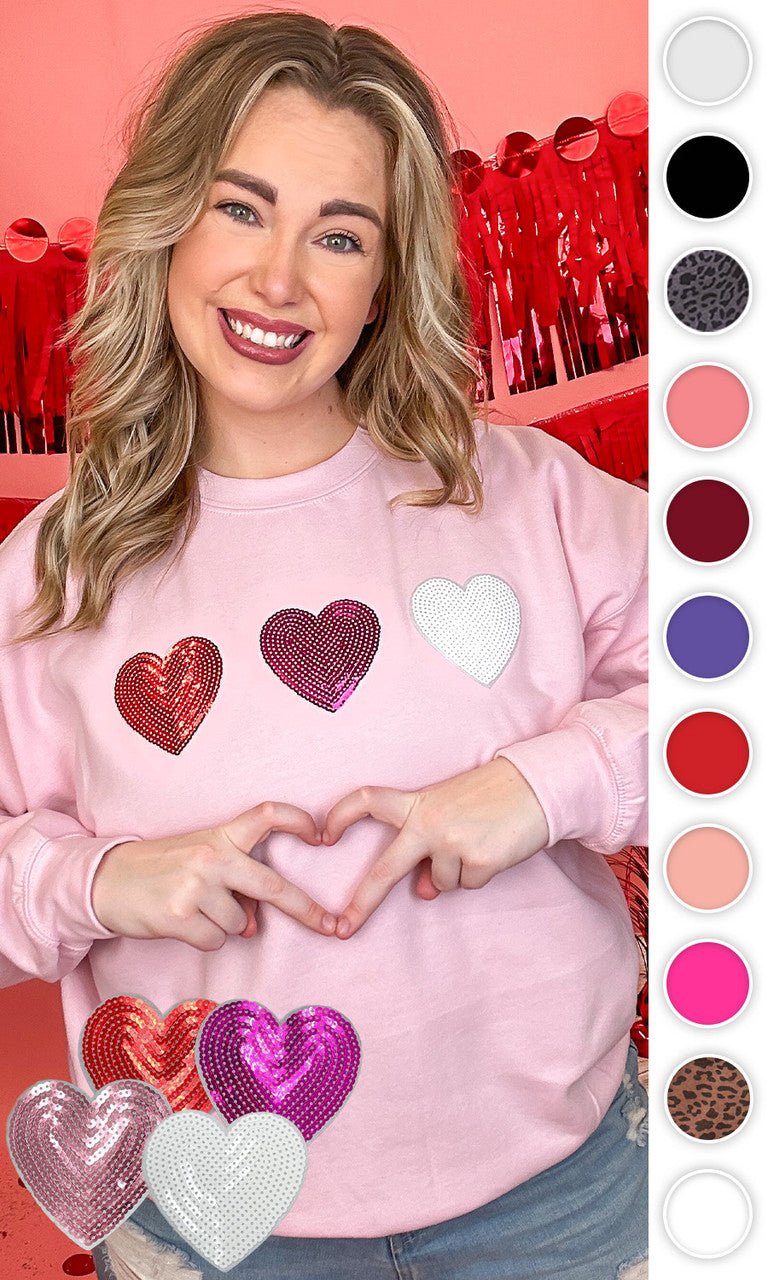 Sparkle Heart Sweatshirt - Free Spirited