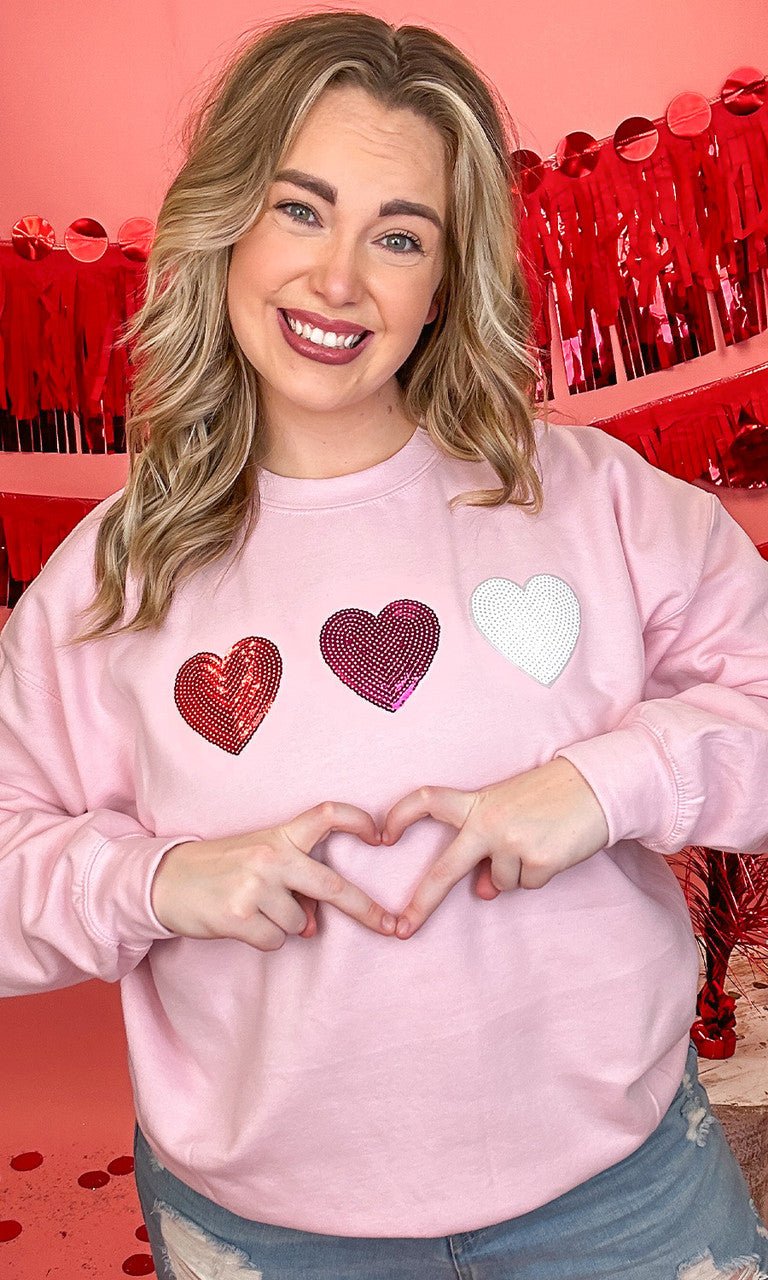 Sparkle Heart Sweatshirt - Free Spirited