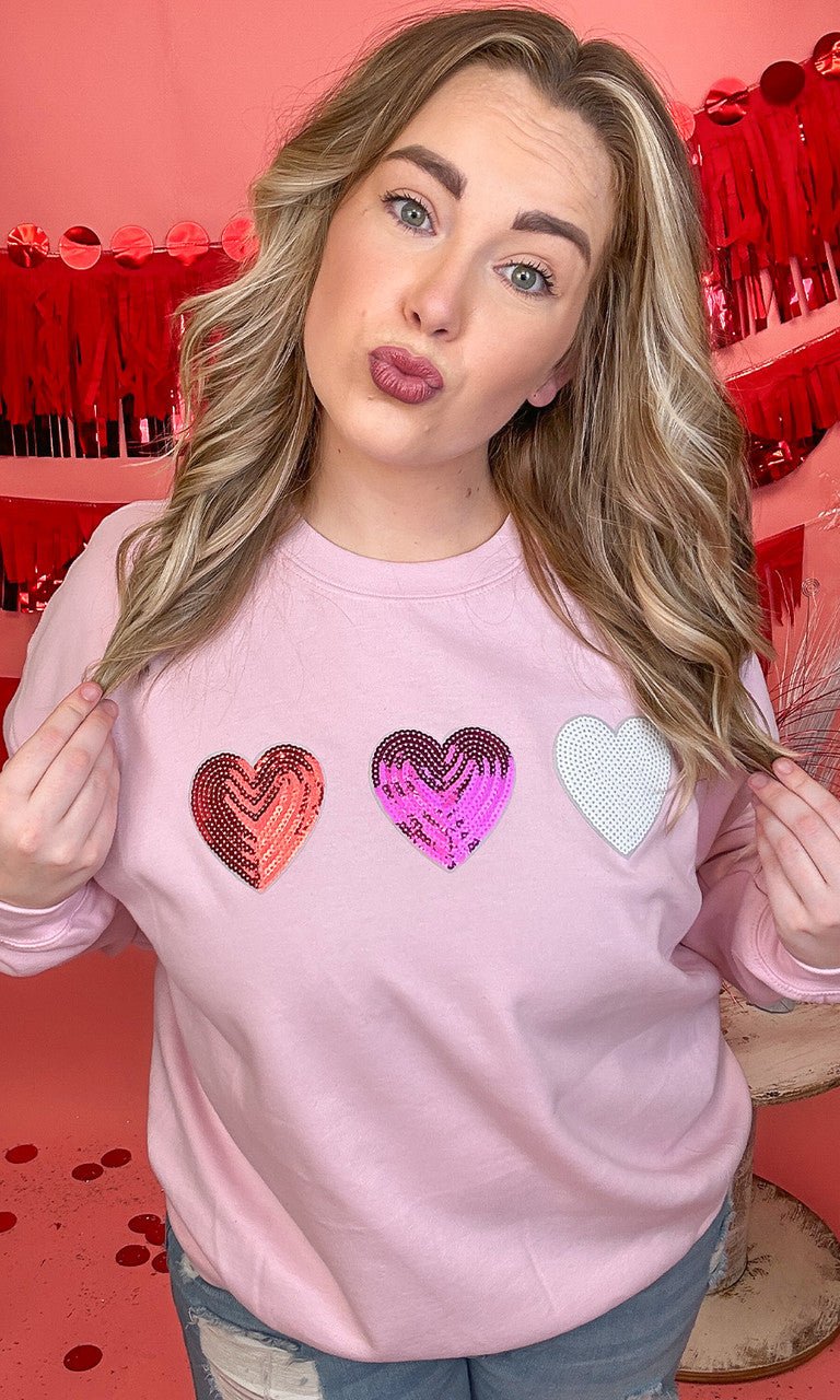 Sparkle Heart Sweatshirt - Free Spirited