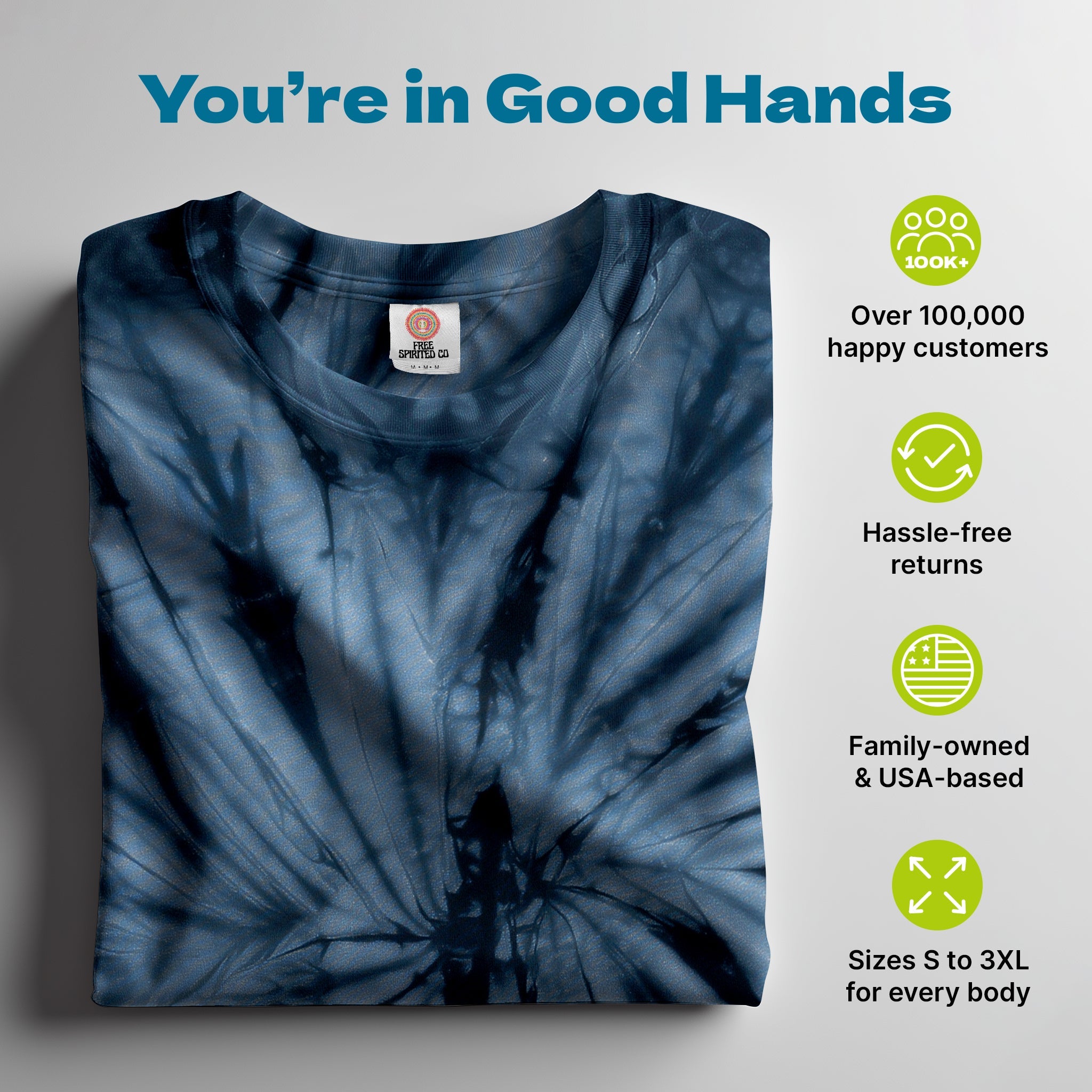 Spider Navy Hand Dyed Long Sleeve - Free Spirited