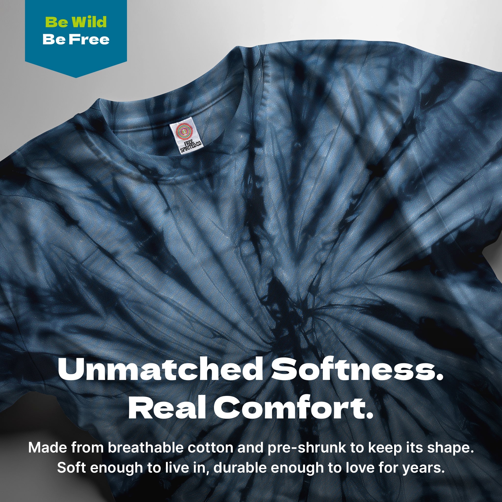 Spider Navy Hand Dyed Long Sleeve - Free Spirited