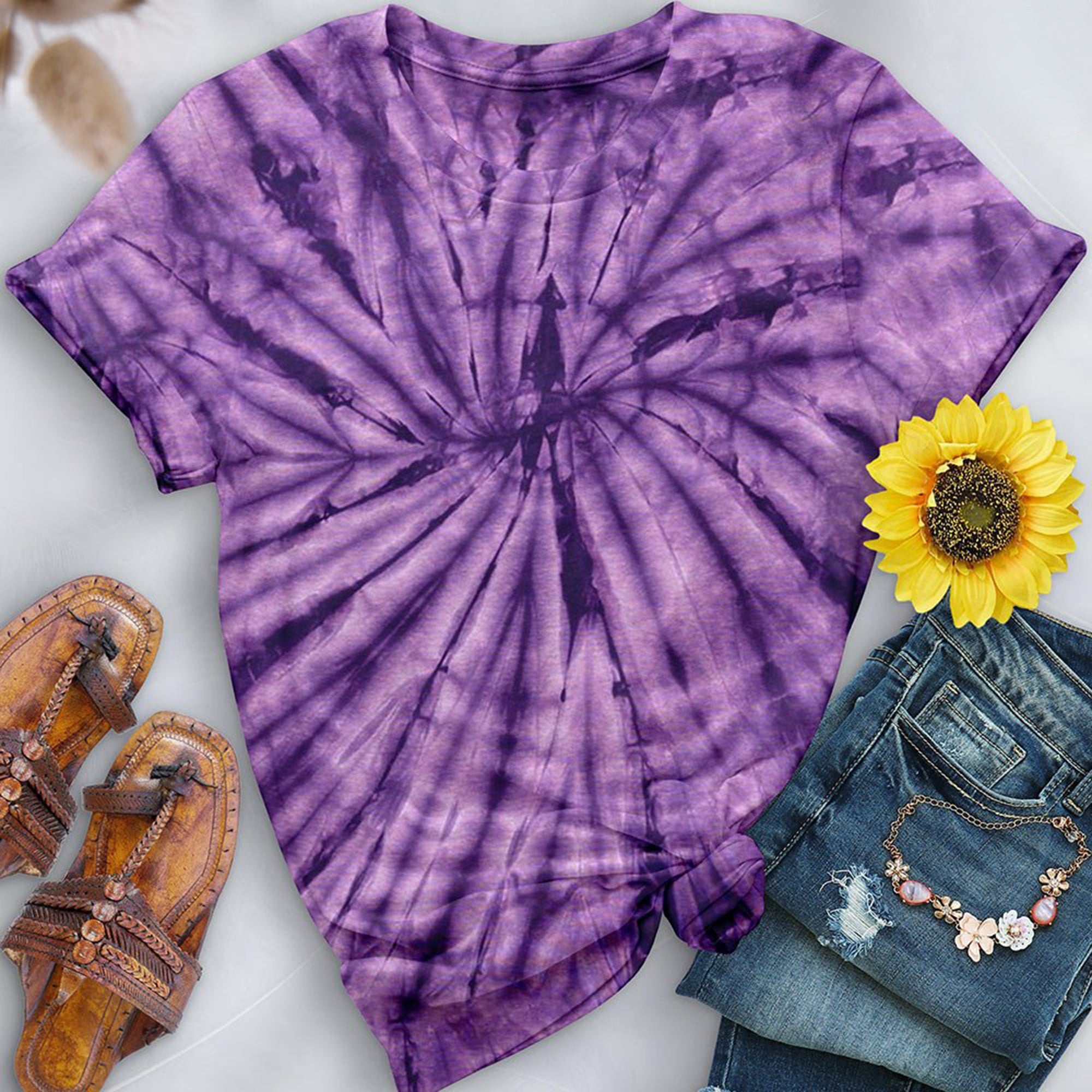 Spider Purple Premium Hand-Dyed Comfort Shirt - Free Spirited