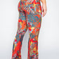 Split Flare Pant In Tropical Paradise - Free Spirited