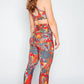 Split Flare Pant In Tropical Paradise - Free Spirited