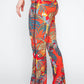 Split Flare Pant In Tropical Paradise - Free Spirited