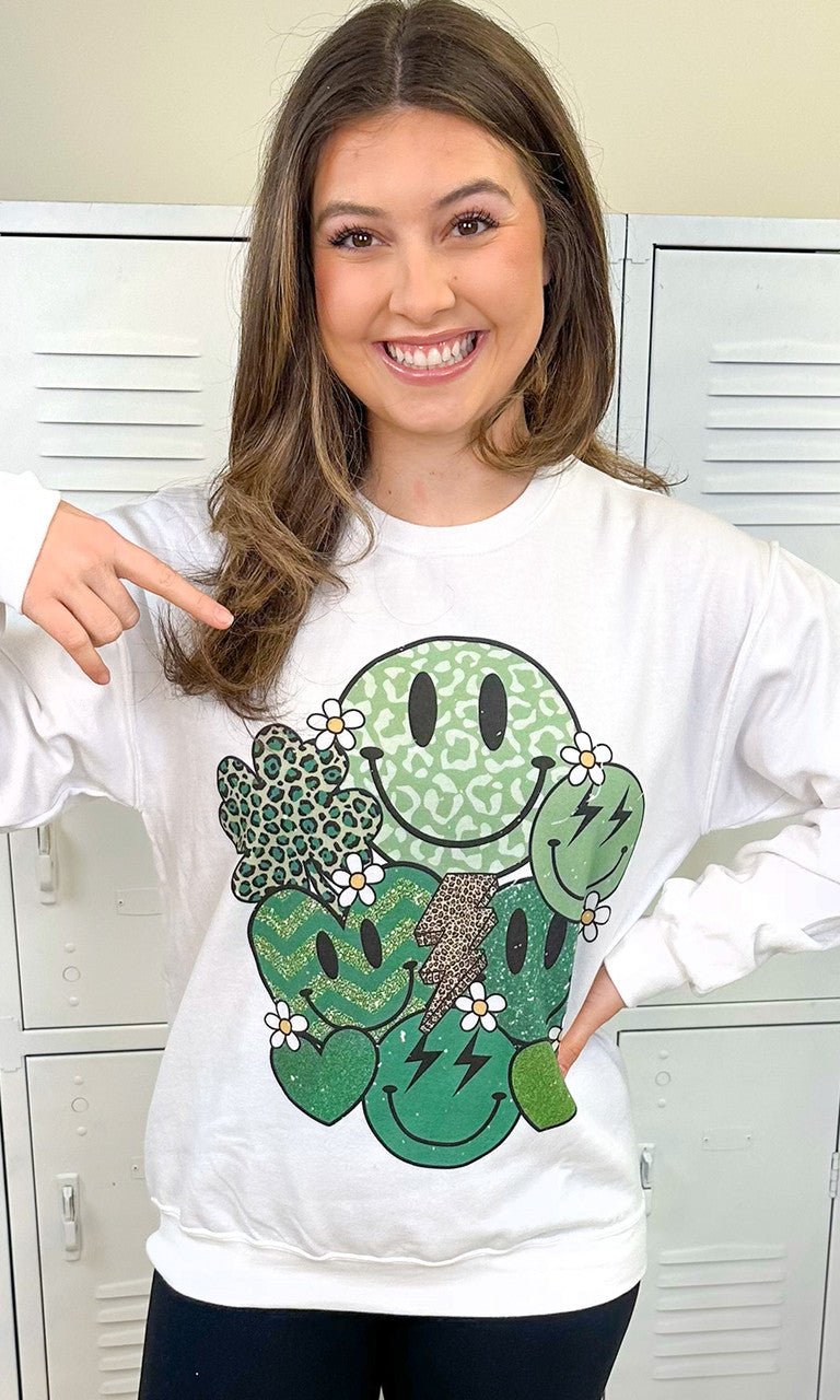 St. Patrick’s Vibes Adult Graphic Sweatshirt - Free Spirited