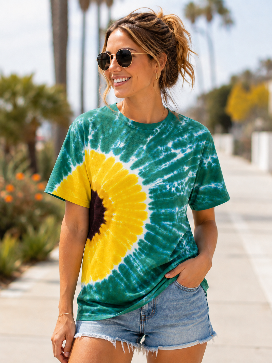 Sunflower Hand-Dyed Comfort Shirt - Free Spirited