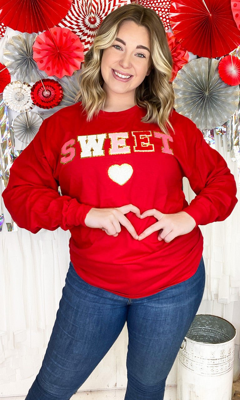 Sweet Heart Ideal Chenille Longsleeve T-Shirt - Free Spirited