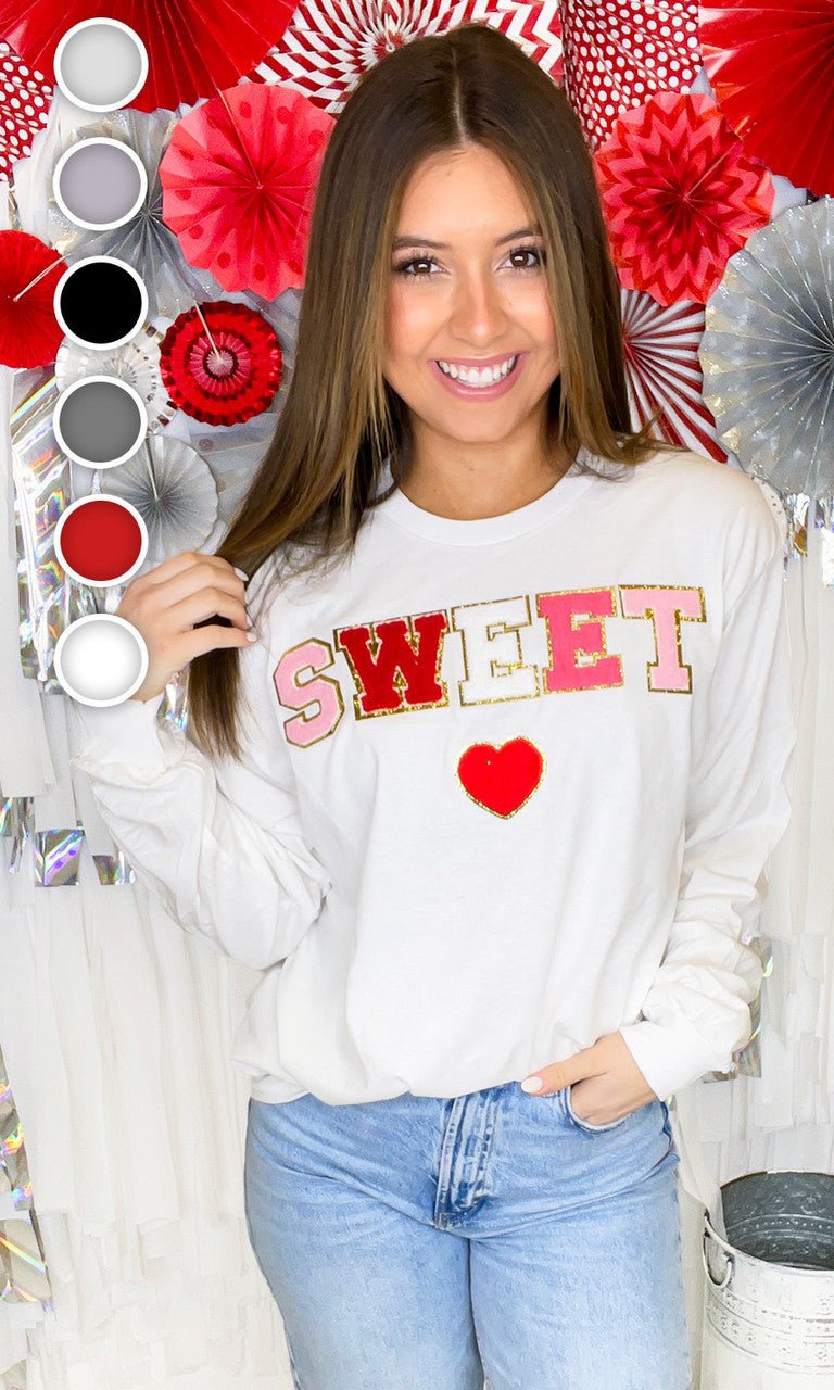 Sweet Heart Ideal Chenille Longsleeve T-Shirt - Free Spirited