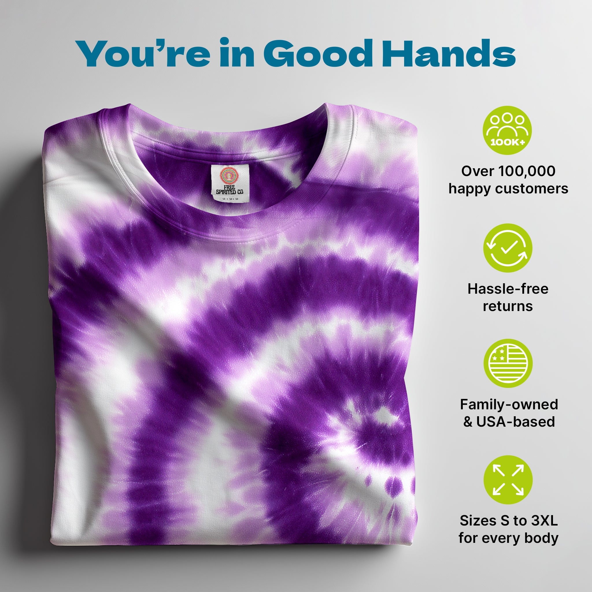 Swirl Purple Premium Hand - Dyed Comfort Shirt - Free Spirited