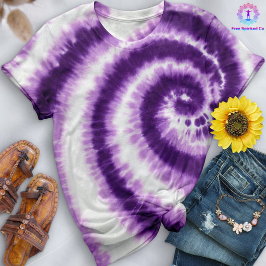 Swirl Purple Premium Hand-Dyed Comfort Shirt - Free Spirited