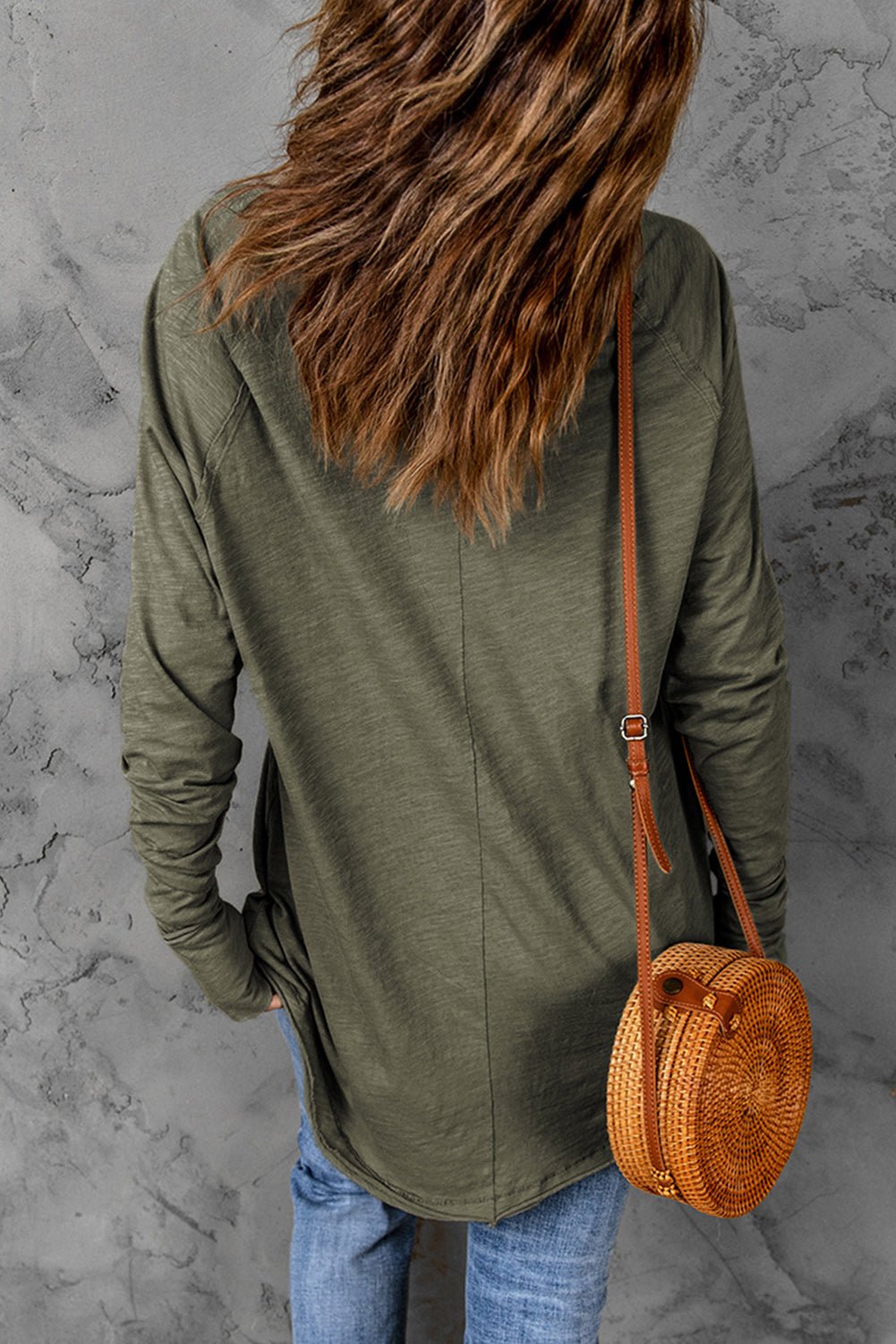 Thea Merry Christmas Trees Thumbhole Sleeve Graphic Tee - Free Spirited