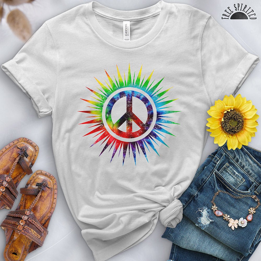 Tie Dye Peace Sign Tee - Free Spirited