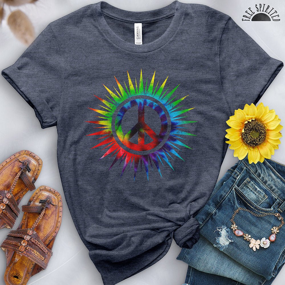 Tie Dye Peace Sign Tee - Free Spirited