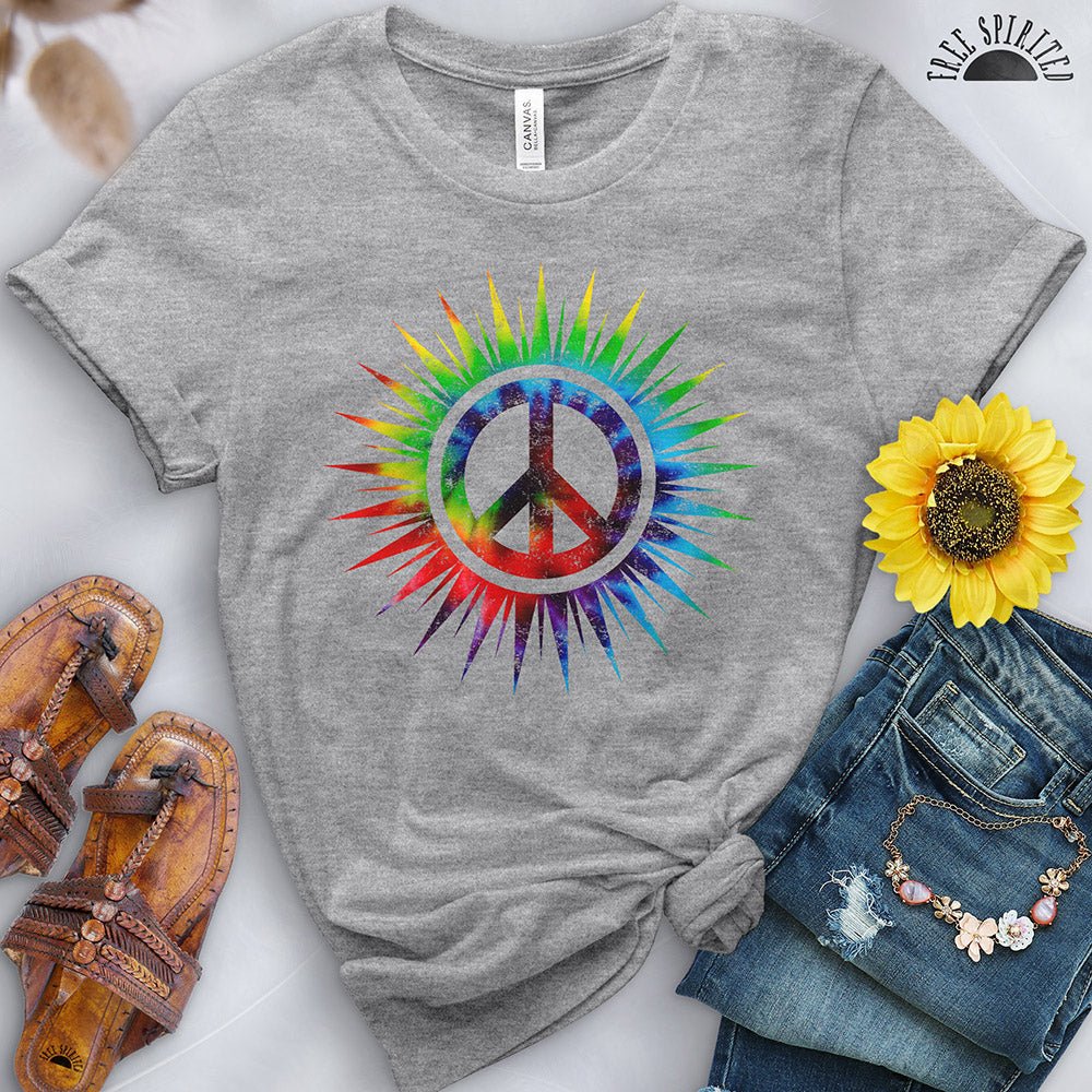 Tie Dye Peace Sign Tee - Free Spirited