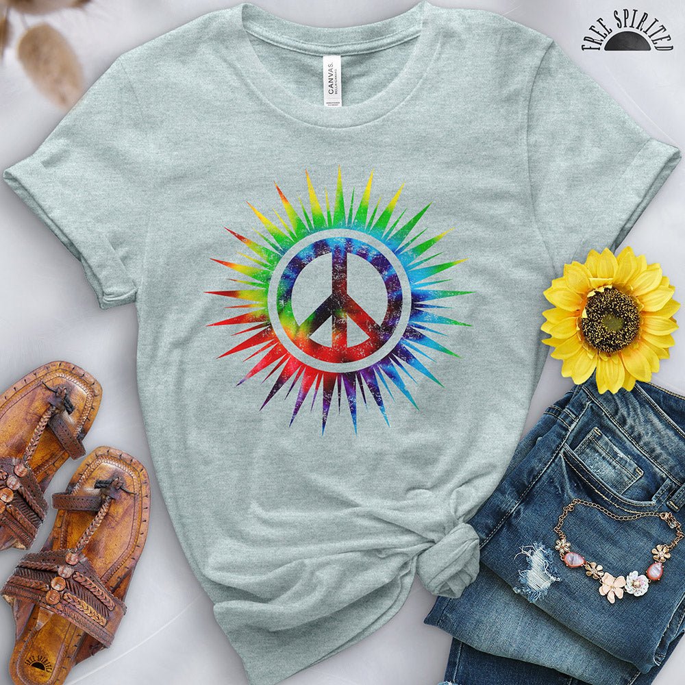 Tie Dye Peace Sign Tee - Free Spirited