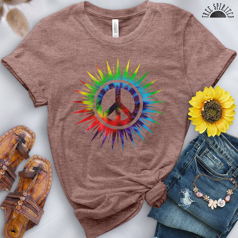 Tie Dye Peace Sign Tee - Free Spirited