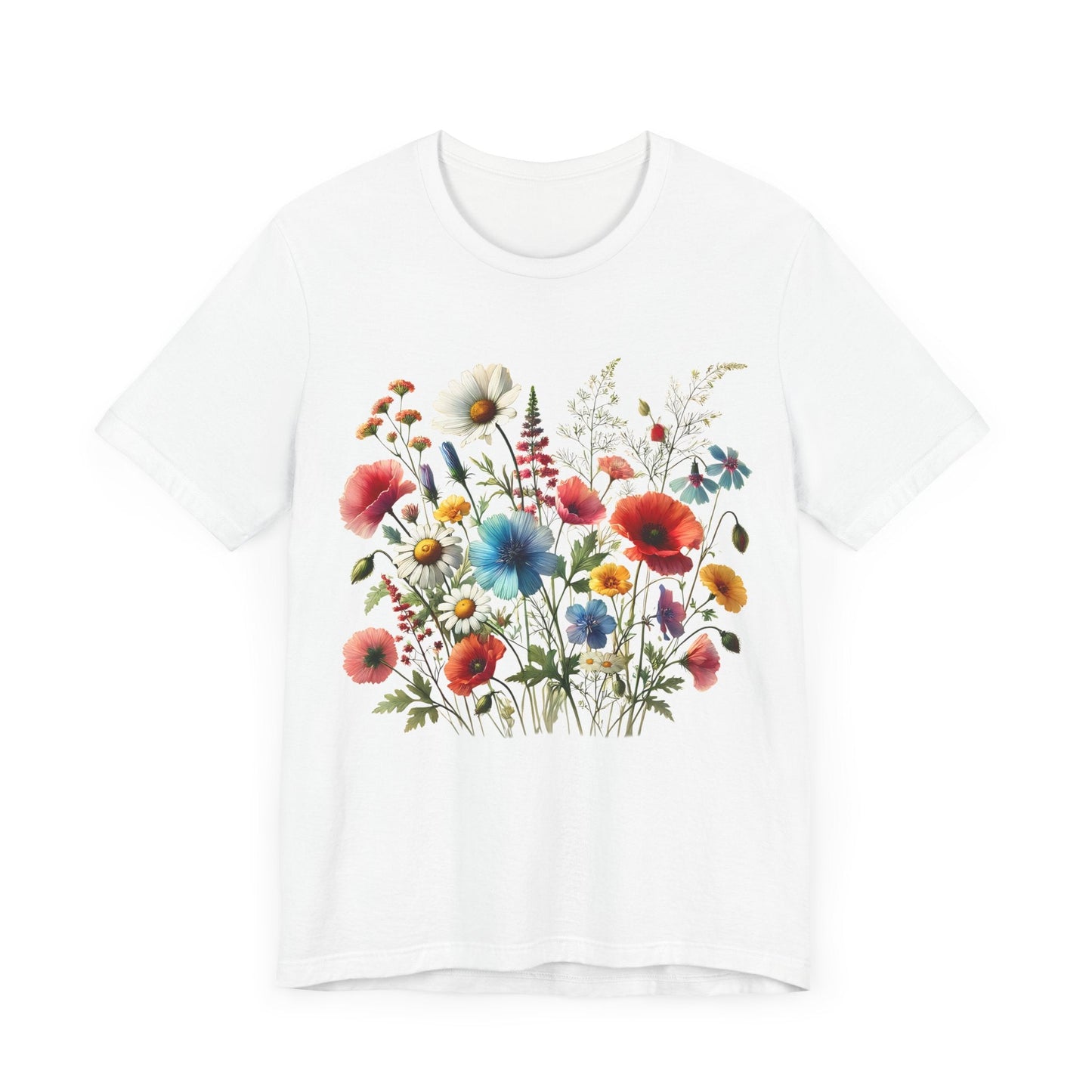 Watercolor Flower Field Tee - Free Spirited