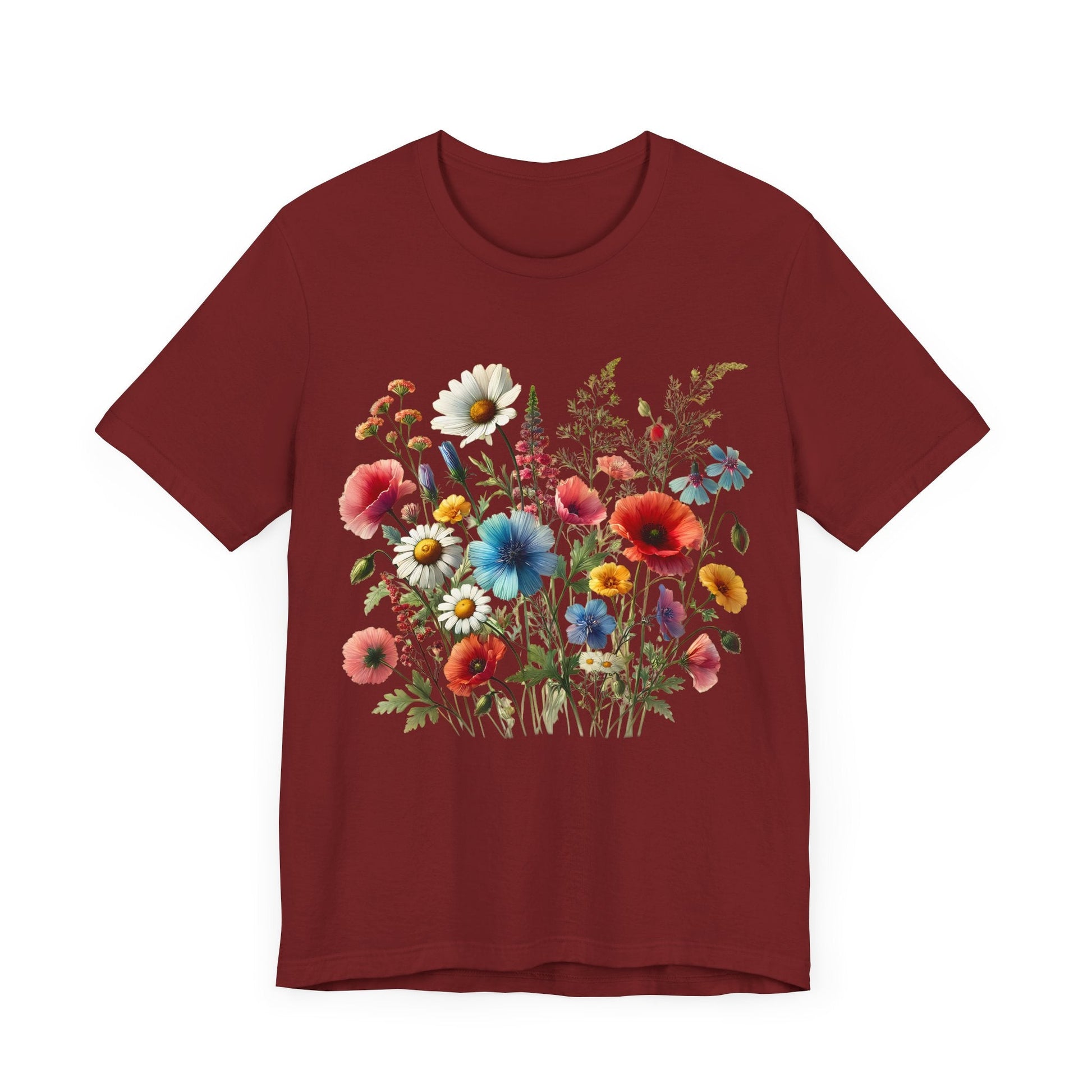 Watercolor Flower Field Tee - Free Spirited