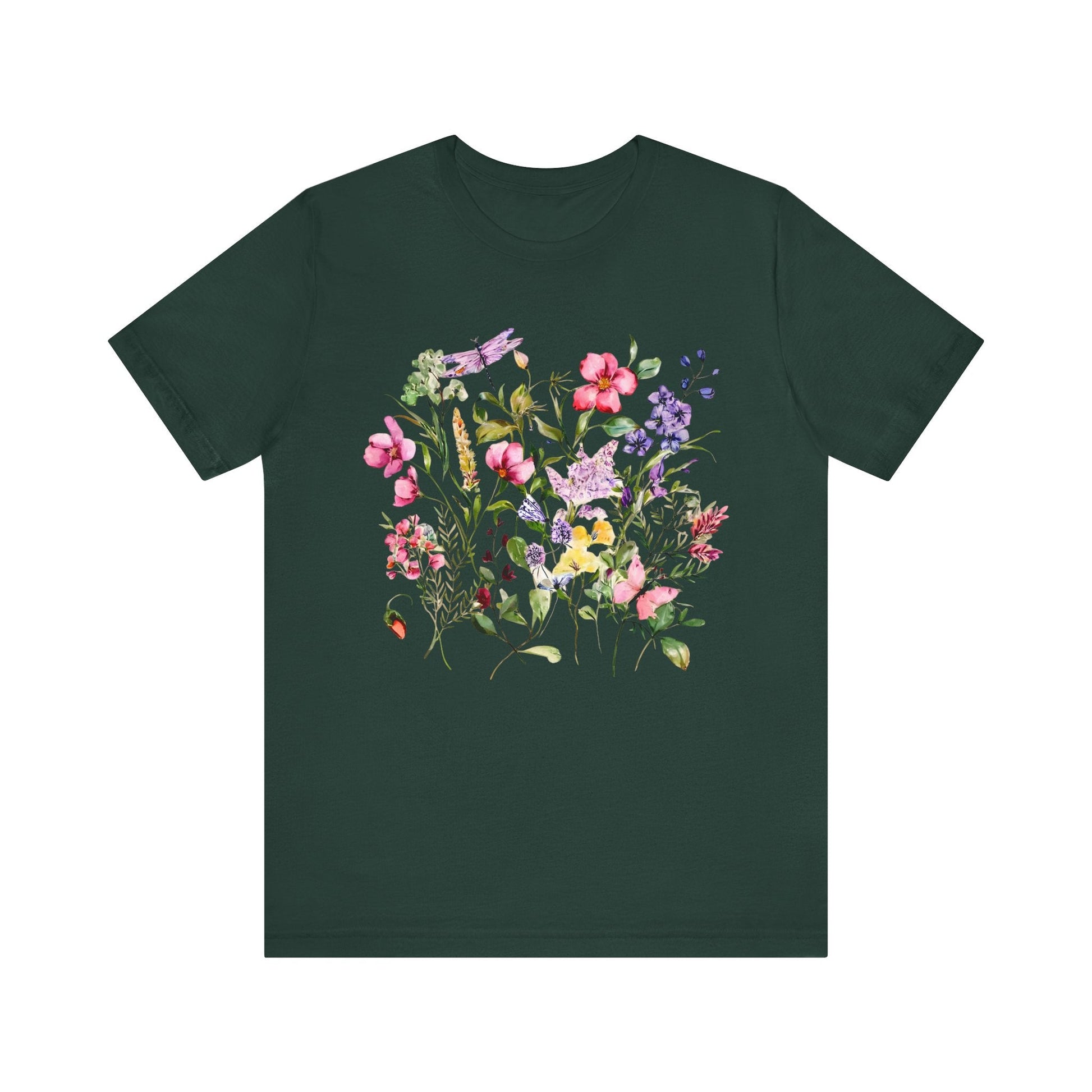 Watercolor Flowers Tee - Free Spirited