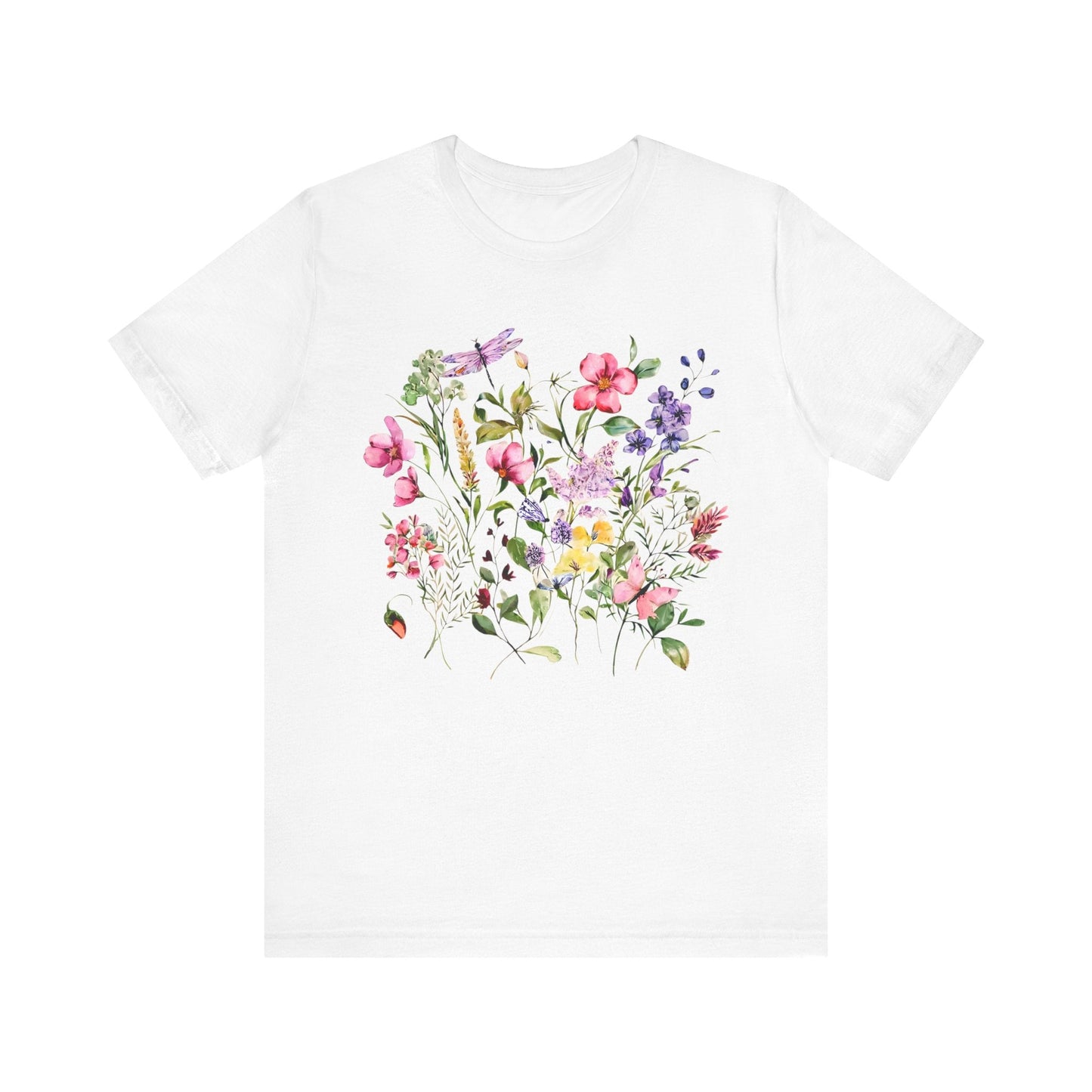 Watercolor Flowers Tee - Free Spirited