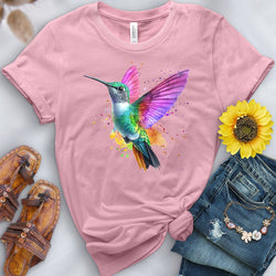 Watercolor Hummingbird Tee - Free Spirited