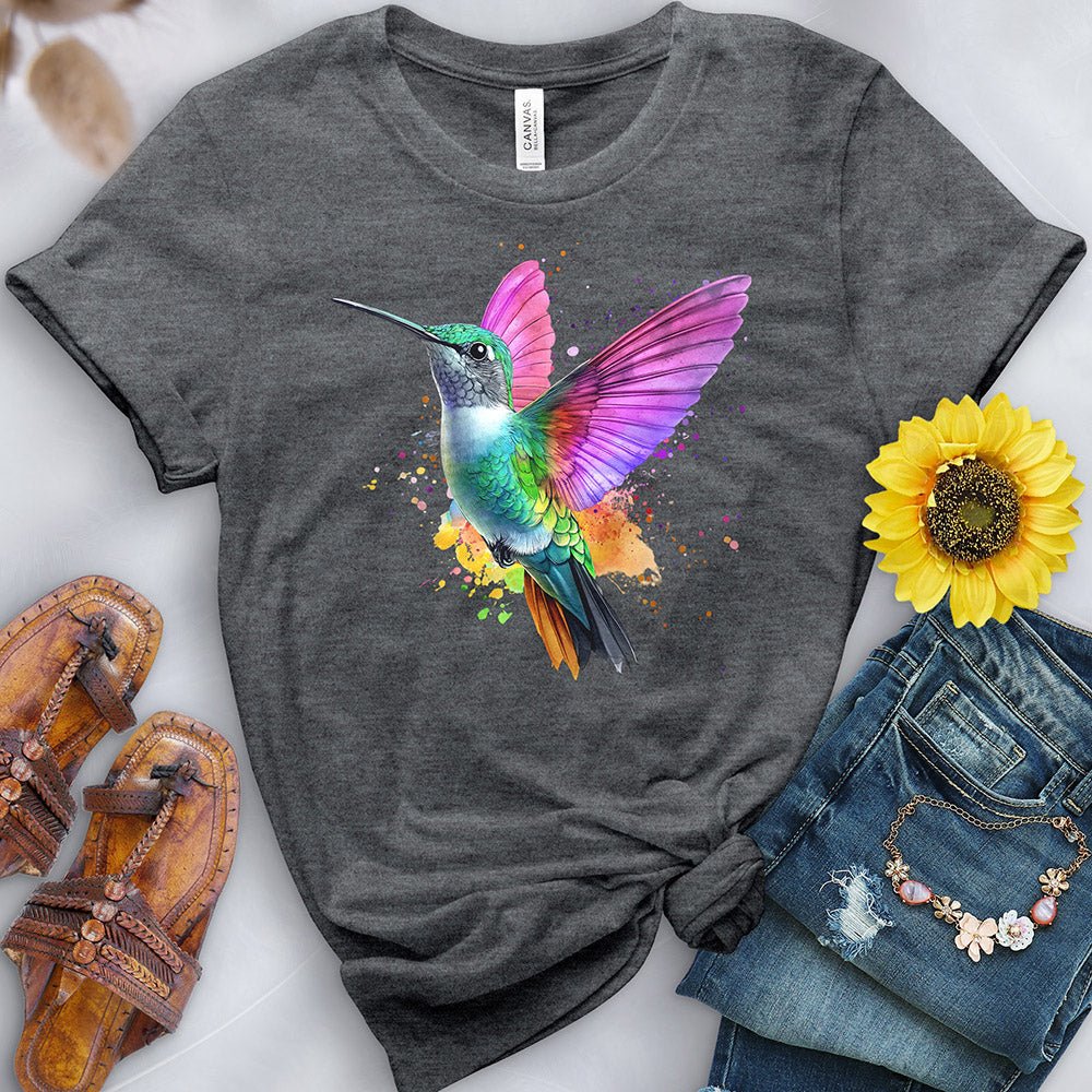 Watercolor Hummingbird Tee - Free Spirited