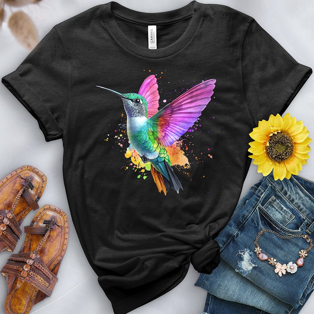 Watercolor Hummingbird Tee - Free Spirited