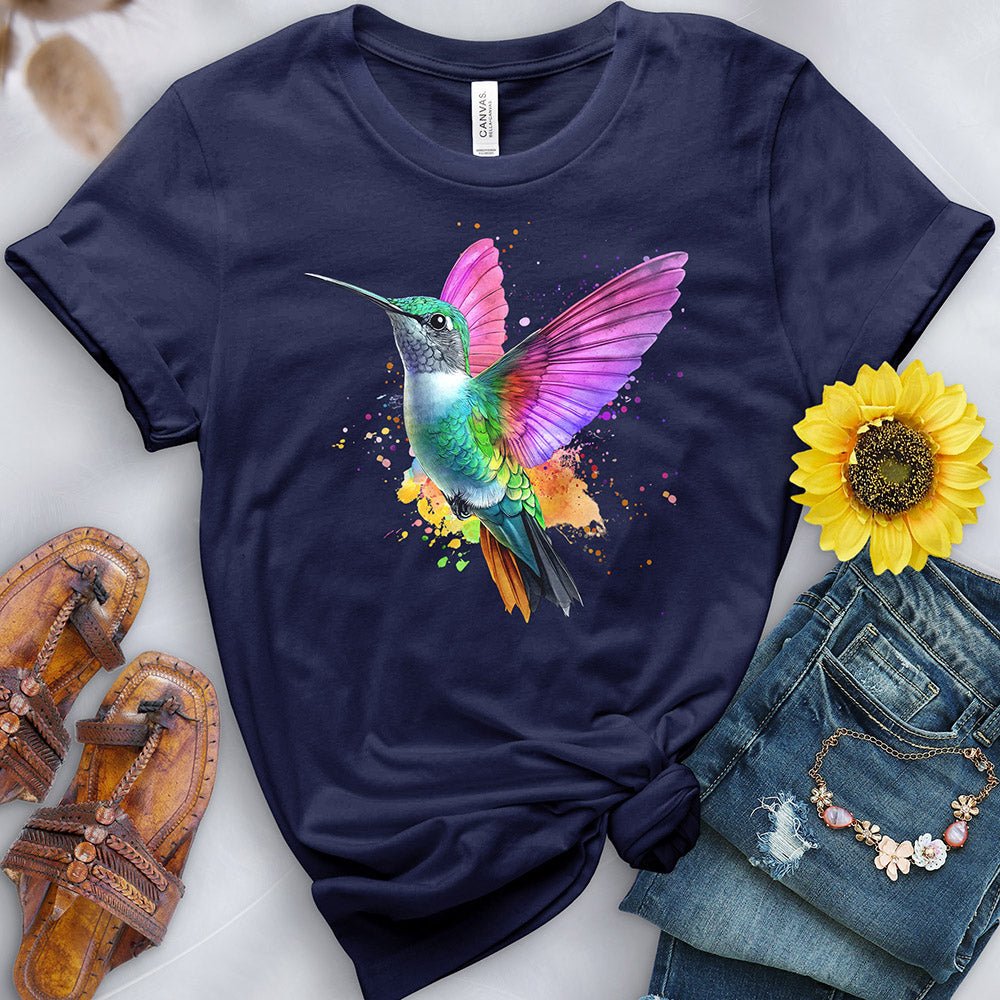 Watercolor Hummingbird Tee - Free Spirited