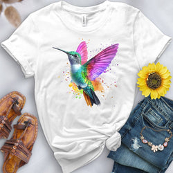 Watercolor Hummingbird Tee - Free Spirited