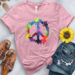 Watercolor Peace Sign Tee - Free Spirited