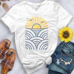 Wave Sunset Tee - Free Spirited