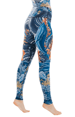 Whale Hello Printed Yoga Leggings - Free Spirited