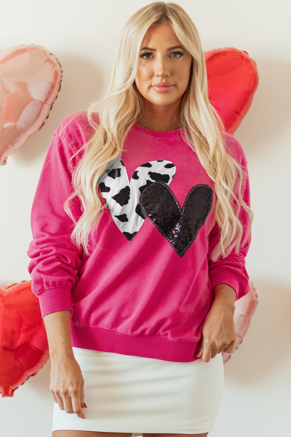 Whitley Heart Patch Graphic Sweatshirt by Threaded Pear - Free Spirited