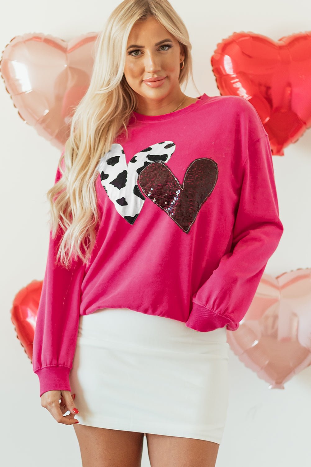 Whitley Heart Patch Graphic Sweatshirt by Threaded Pear - Free Spirited