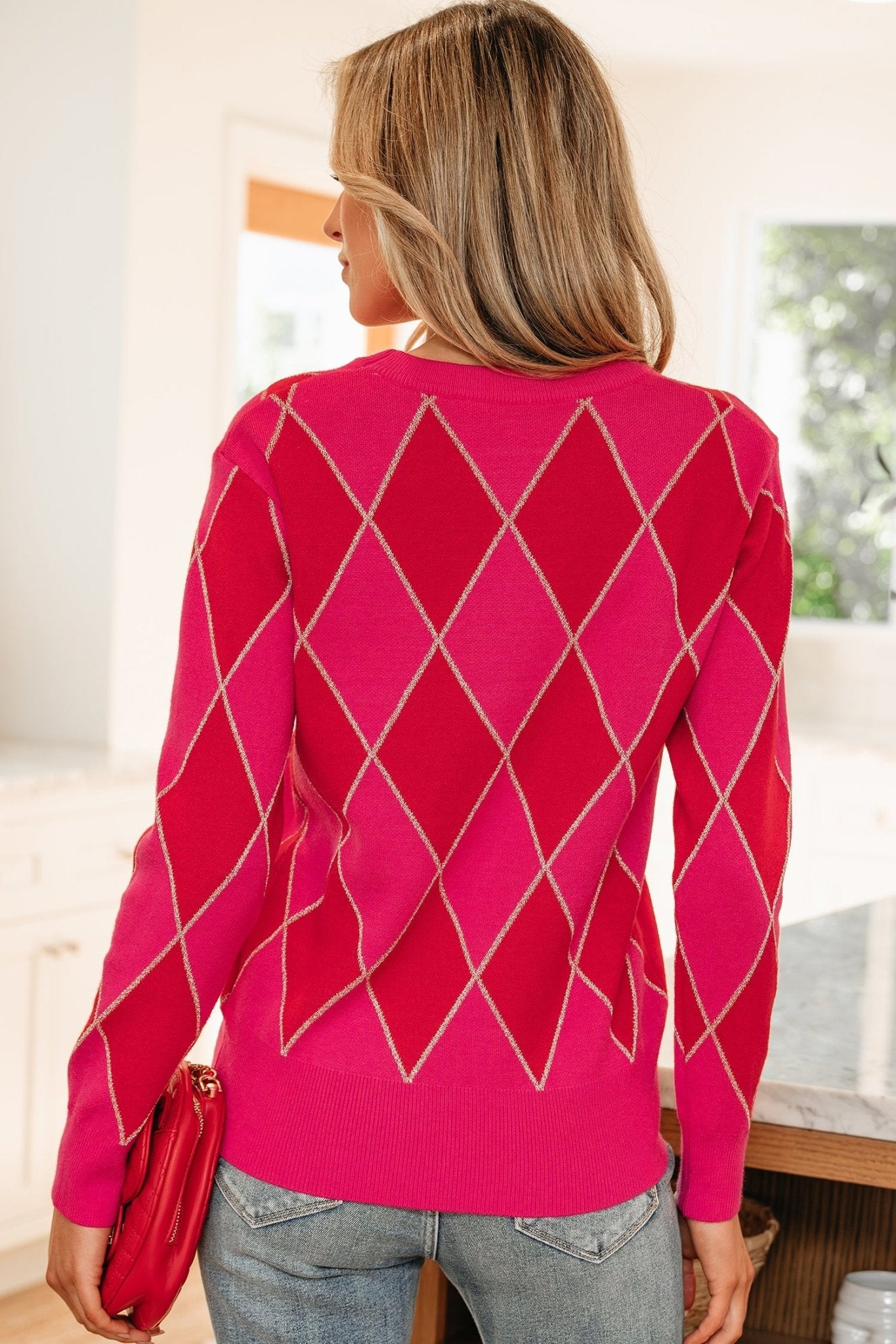 Wynter Pattern Knit Casual Sweater by Threaded Pear - Free Spirited